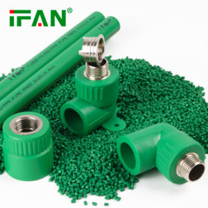 Plumbing Materials Ppr Fittings Custom Green Color PN25 20-110mm Tee