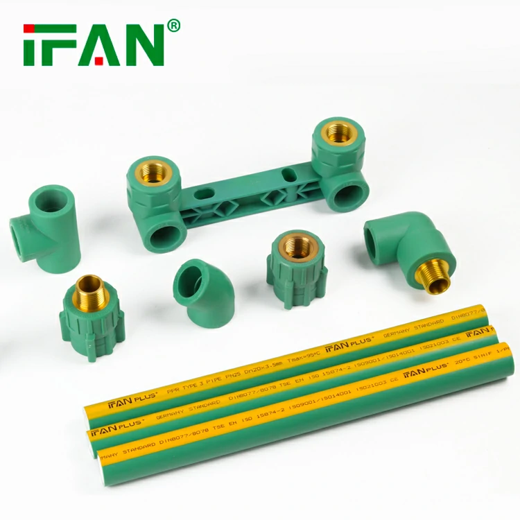 IFAN Double Union PPR Fitting with Brass Thread Insert