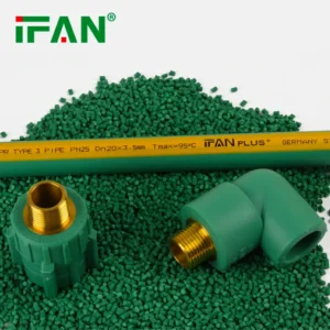Brass-Reinforced PPR Double Union Connector by IFAN