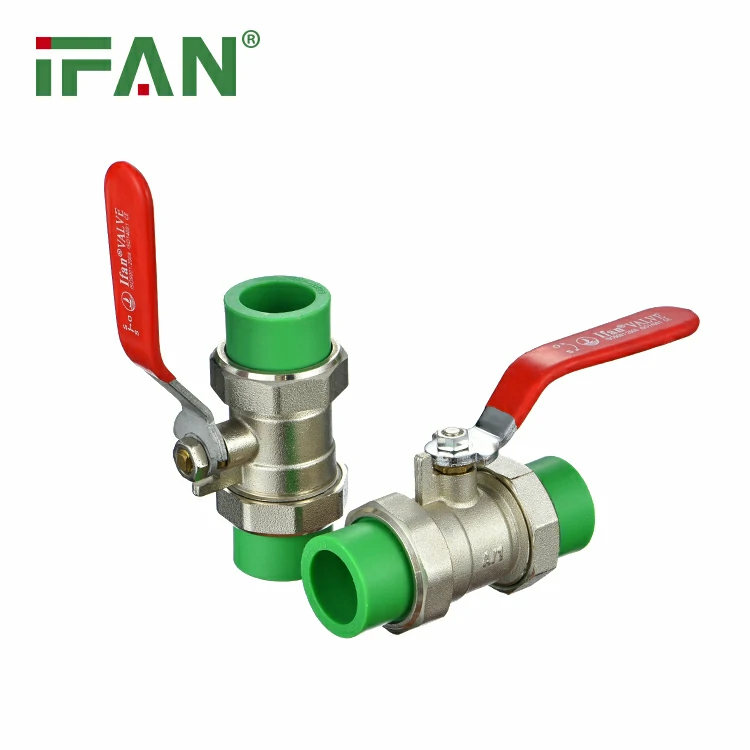 PPR Brass Double Union Ball Valve