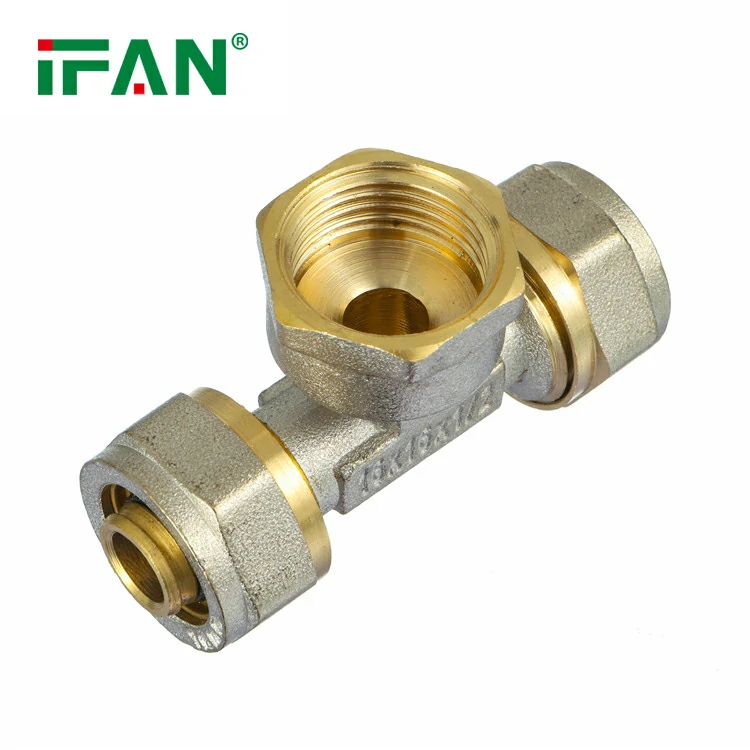 brass compression fittings thread tee