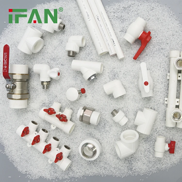 White PPR pipe fittings