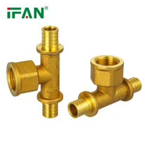 Brass sliding female tee fittings